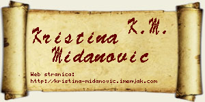 Kristina Midanović vizit kartica